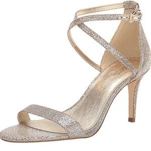 Michael Michael Kors Mid Heeled Sandal Size 6 Silver